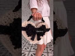 Macrame Heart BAG ➰ Tutorial on my channel  #macramebagtutorial #macramebag #macrametutorial