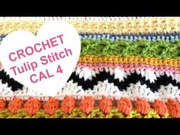 HOW TO Crochet Tulip Stitch -#STAYHOME #WITHME CAL 4