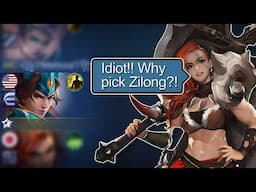 He Called Me Trash For Picking Zilong 😔 | Mobile Legends