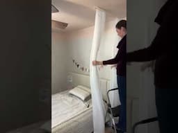 🌟 DIY Canopy Bed with Command Hooks 🌟 installed in MINUTES!