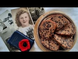 War time Cake Recipe(Boiled Raisin Cake~no eggs, no dairy)& World War II Memories from my Aunt June!