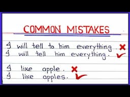 Common mistakes in English || Grammar mistakes in English