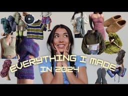 everything I made in 2024 (knit, crochet, sew, spin ｡𖦹°✮⋆) + announcement!