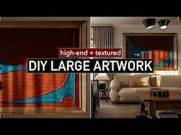 LARGE DIY WALL ART | how to make large textured artwork with paper mache clay