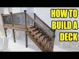 How to Build a Deck (DIY Free Standing Deck with Stairs)