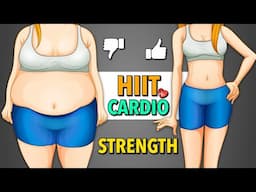 37-Minute Cardio HIIT + Strength Combo: Full Body Fat Burn at Home