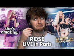 SHE'S ON FIRE! (Rosé LIVE in Paris - Le Gala Des Pieces Jaunes | Reaction)