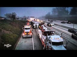 Semi Truck Crash Trashes Freeway | LOS ANGELES, CA