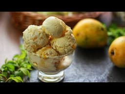 How to make Ice cream |only 3 ingredients|Mango Ice cream, no ice cream machine, no egg