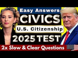 New 2025 2x Questions/Answers 100 Civics Test U.S. Citizenship (Practice Exam) Ciudadania Americana