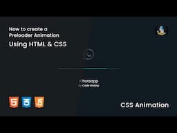 How to create website Preloader Using HTML CSS | Website Loading Animation | CSS Animation