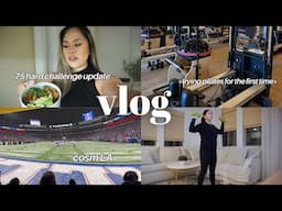 VLOG | 75 hard challenge update, cosm los angeles, workouts, fitness journey + more!