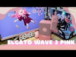 elgato wave 3 pink 🌸 cozy unboxing, pink desk setup