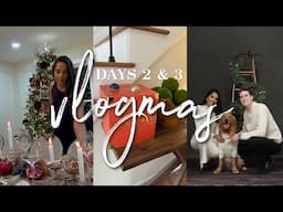 Vlogmas Day 2 & 3 | Christmas Photoshoot, Advent Calendar, Hosting Thanksgiving, Packing for Trip