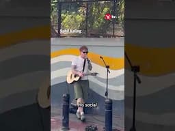 Ed Sheeran has surprise street performance shut down by police in India #shorts