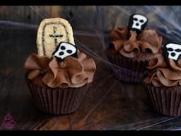 Minicupcakes de chocolate con trufa. Halloween