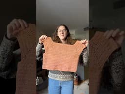 Crocheting a raglan crop top with hand dyed yarn 🧶 #crochet #crocheting #shorts