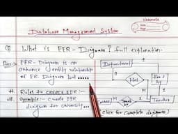 What is EER Diagram? full Explanation | EER Model in DBMS | #dbms #erdiagram