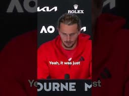 Zverev on Sinner’s message to him after the Australian Open final 👀 #AusOpen #Shorts