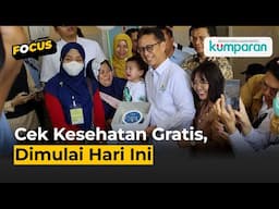 Kick Off Program Cek Kesehatan Gratis, Menkes Kasih Kue Ultah ke Warga