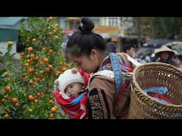 selling grilled chicken, at the last market of 2024, and buying things to welcome the new year