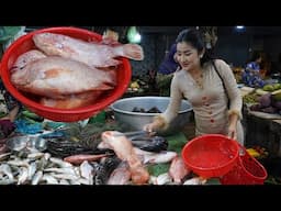 Market show: Yummy red fishes and snake head fish cooking - Countryside Life TV