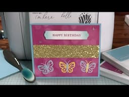 Beautiful Butterflies Birthday Card Tutorial - Beautiful Bokeh Designer Series Paper - Stampin’ Up!