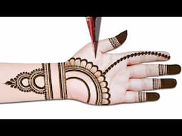 Very stylish front hand mehndi design | easy gol tikki mehndi| simple mehandi design| mehndi design