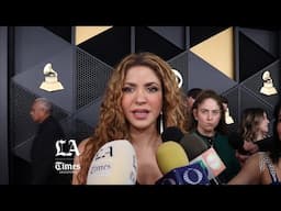 Shakira en la alfombra roja de los Grammy