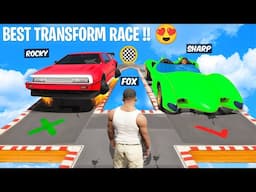 The Best Transform Race Ever😍 | Gta 5 Funny Moments தமிழ் - Black F0X