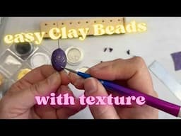 How to make clay beads for bracelets earrings necklace and more, with texture stampings