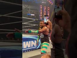 After #wwe #smackdown Dominik Mysterio VS Kofi Kingston - funny spat Xavier Woods and Santos Escobar