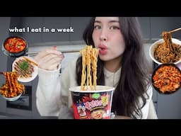 what I eat in a week (asian food + realistic)