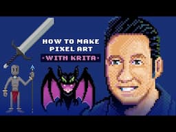 Krita Pixel Art Tutorial for Beginners 🟥🟦🟩