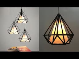 DIY Paper Hanging Lamp | lampshade | lantern | Paper craft | Home decor | Paper lantern DIY