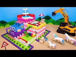 MASTER HAMSTER builds mini CAKE FARM for unicorn family