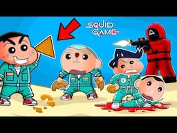 Shinchan Trying To Win Squid Game 2 With Friends 😱 | Shinchan Playing Squid Game | Funny Game 😂