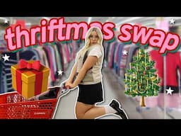 come thrift with me for a holiday mystery thrift swap! 🎄🎁 (MERRY THRIFTMAS)