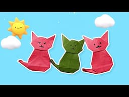 How To Make An Origami - Easy Origami - Cute Cat