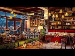 Warm Coffee Shop Ambience ☕ Winter Jazz Music for Focus & Relaxation