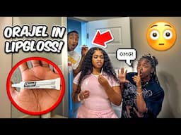 Mixing ORAJEL Inside My Girlfriend LIPGLOSS To See how She Reacts! *FREAKOUT*