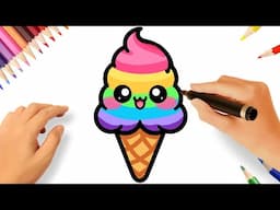 CÓMO DIBUJAR UN HELADO FACIL🍦