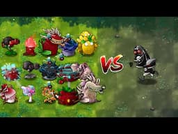 All Super Plants Vs Black Olive Tall Nut Zombie | PVZ Fusion