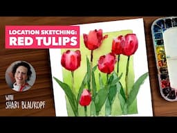 How to Sketch Tulips in Watercolour