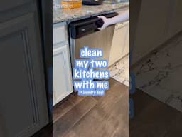 Clean my two kitchens with me + laundry day 🧺🫧 #cleankitchen #cleaningroutine  #cleanwithme