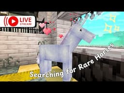 🔴 LIVE - Searching for Rare Horses Minecraft 🎠