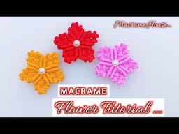 DIY Macramé flower | Macrame flower pattern tutorial |Easy Tutorial For Beginners