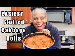 EASY Southern Style Stuffed Cabbage Rolls! (Remove whole Cabbage leaves the easy way!)