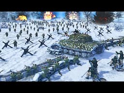 Can 1,000 WW2 WAFFEN SS Hold HQ vs 10,000 US ARMY Invasion?! - Gates of Hell: WW2 Mod