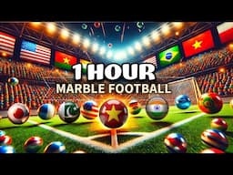 1 Hour of Intense Marble Football TV ! Epic Collisions & Countryball Showdown! Berlinde canicas